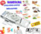 MANUAL VEGETABLE SLICER MANDOLINE CHOPPER ADJUSTABLE THICKNESS 5 BLADES