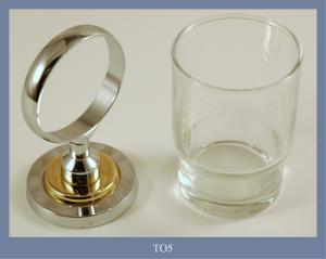 GLASS HOLDER CHROMATED/GOLD 