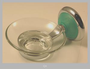  SOAP DISH IN BRASS CHROMATED VERDE