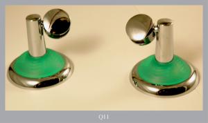 MIRROR HOLDER IN BRASS CHROMATED VERDE