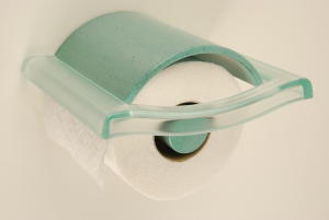 PORTE ROULEAU EN PLASTIQUE TRANSPARENTE VERTE