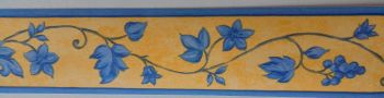 BORDER ADHESIVE WITH BLUE LEAF
