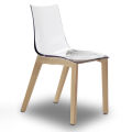 NATURAL ZEBRA ANTISHOCK CHAIR TRANSPARENT BODY BY SCAB