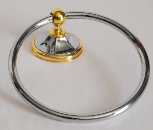 PORTE SERVIETTE ANNEAU "TOPAZE" ARGENT DORÉ