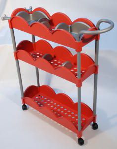 CARRELLO 3 LIVELLI "SLIM FLORI" RED