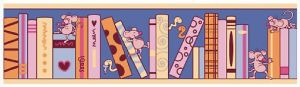 MEHRFARBIGE BUCH- UND MAUS KLEBEBENDE BORDURE