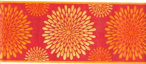BORDER ADHESIVE CHRYSANTH RED