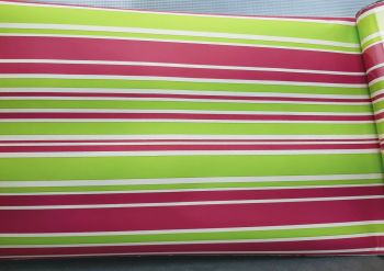ADHESIVE EDGE WITH FUCHSIA AND GREEN STRIPES