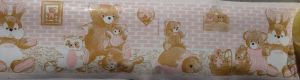 TRANSPARENT BORDER ADHESIVE WITH TEDDY BEARS