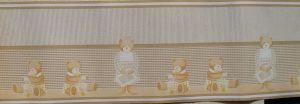 BORDURE ADHÉSIVE OURSON BEIGE EFFET GAUFRÉ