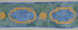 BORDER ADHESIVE FOR WALL WITH BLUE / YELLOW DECORATION