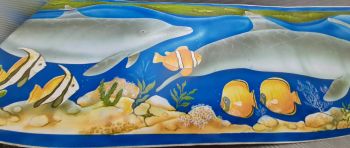 ADHESIVE BORDER WITH DOLPHINS 092613