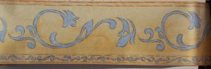PAPER EDGE WITH EMBOSSED-EFFECT BLUE WAVES