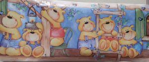 ADHESIVE BORDER WITH TEDDY BEAR 91920