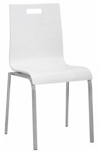 SEDIA IN METTALO CROMATO+ LEGNO 1101-BS001MC