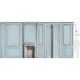 PANNELLO BLU CIELO HAUSSMANNIANO IN LEGNO DECORATO  138 cm