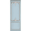 PANNELLO BLU CIELO HAUSSMANNIANO IN LEGNO DECORATO  108 cm