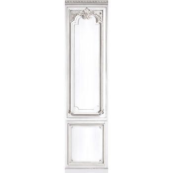 DECORO IN LEGNO PASTELLO HAUSSMANIANO PANELLO BIANCO DA 80 CM 