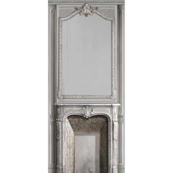 CAMINO IN LEGNO PASTELLO HAUSSMANNIANO GRIGIO PERLA 138 CM 