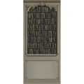 DECORAZIONI IN LEGNO HAUSSMANNIANO GRIGIO LIBRERIA DI 138 cm