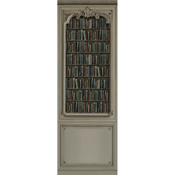 DECORAZIONI IN LEGNO HAUSSMANNIANO GRIGIO LIBRERIA DI  108 cm