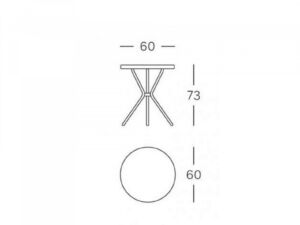 LEO TABLE 60 CM BY SCAB