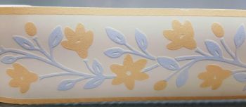 BORDER ADHESIVE EMBOSSED JASMINE 612721 DIM. 6 H X 4.5 MT.