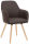 POLTRONA IN METALLO + LEGNO+TESSUTO O ECOPELLE 127-DC40