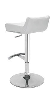 SGABELLO IN METALLO CROMATO + ECOPELLE  512-A174