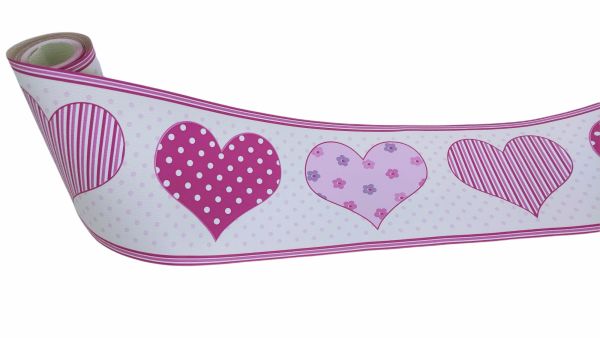 HEART FANTASY PAPIERRAND FÜR WAND DIM: 5 MT X 18 H CM