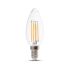 Lampadina LED Chip Samsung E14 4W Candela Filamento 2700K Bianco caldo