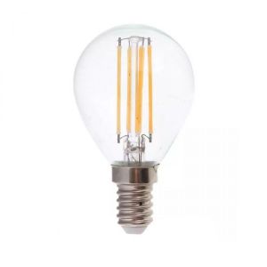 Lampadina LED E14 6W P45 Filamento 2700K Bianco caldo