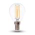 Lampadina LED E14 6W P45 Filamento 6400K Bianco freddo