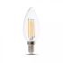 Lampadina LED E14 6W 130LM/W Filamento A++ 3000K Bianco caldo