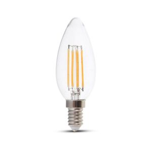 Lampadina LED E14 6W 130LM/W Filamento A++ 4000K Bianco naturale