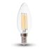 Lampadina LED E14 4W Candela Filamento 4000K  Bianco naturale