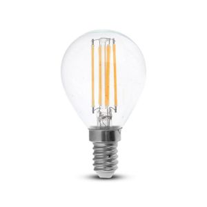 Lampadina LED E14 4W P45 Filamento 4000K Bianco naturale