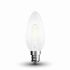 Lampadina LED E14 4W Candela Filamento Satinato 6400K  Bianco freddo