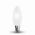 Lampadina LED E14 4W Candela Filamento Bianco 6400K Bianco freddo
