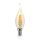 Lampadina LED E14 4W Candela a Fiamma Tortiglione Filamento Ambrato 2700K