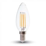Lampadina LED E14 6W Candela Filamento 4000K Bianco naturale