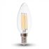 Lampadina LED E14 6W Candela Filamento 4000K Bianco naturale