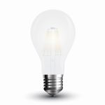 Lampadina LED E27 6W A60 Filamento Satinato 6400K Bianco freddo
