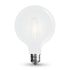 Lampadina LED E27 7W G95 Filamento Satinato 2700K  Bianco caldo