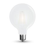 Lampadina LED E27 7W G95 Filamento Satinato 6400K Bianco freddo