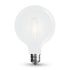 Lampadina LED E27 7W G95 Filamento Satinato 6400K Bianco freddo