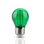 Lampadina LED E27 2W G45 Filamento Colore Verde 