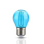 Lampadina LED E27 2W G45 Filamento Colore Blu