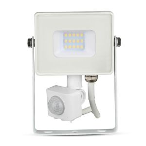 Faro LED Chip Samsung 10W con Sensore di Movimento e Crepuscolare e Interruttore Manuale di Bloccaggio Colore Bianco 300