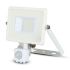 Faro LED Chip Samsung 20W con Sensore di Movimento e Crepuscolare e Interruttore Manuale di Bloccaggio Colore Bianco 300